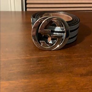 Gucci belt (light blue/ navy blue